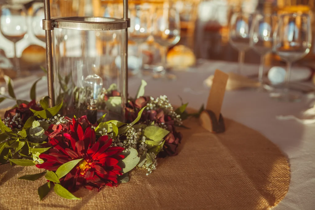 Décoration tables mariage d'automne